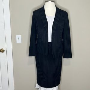 RARE! Calvin Klein Navy Pinstripe Skirt Suit size 18W